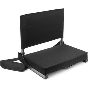 Cascade Mountain Tech Deluxe Stadium Seat, One Size, Black Ultra Padded
