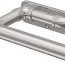 Curtain Rods for Windows 34 to 120 Inch, Room Darkening Blackout Curtain Rod, Indoor/Outdoor Wrap Around Rod, Industrial Look Silver