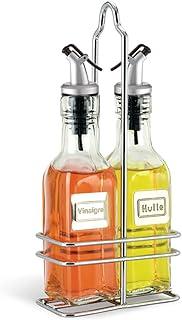 CUISINOX Oil and Vinegar Bottle Cruet Set with Wire Caddy 1 PACK