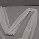 Ruffled Lace Trims 1 Yards, Pleated Lace Fabric Trim, Organza Ruffled Fabric Chiffon Tulle Border for Sewing Dress Bag Costume Decoration Trimming Craft (White)