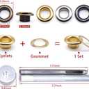 SEMINI Grommet Kit 800 Sets 3mm Gronmets Eyelets with 3 Pieces Install Tool Kit, 4 Colors