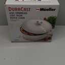 Mueller 6qt Enameled Cast Iron Dutch Oven, Heavy-Duty Casserole and Braiser Pan with Lid and Knob, Oven-Safe up to 500 F & Across All Cooktops, White