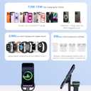 Aeinidi 2026 3 in 1 Wireless Charging Station Compatible with MagSafe Charger Stand, 15W Fast Magnetic Mag-Safe Charger for iPhone 17 16 15 14 13 12 Series Apple iWatch AirPods Pro 4 3 2, Black