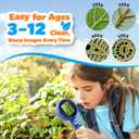 2 x Kids Microscope with Bug Catcher Kit, 1080P Digital Mini Handheld Microscope STEM Science Toy with LED Light, Rechargeable, Portable, Supports 64GB TF Card, Educational Gift for Kids Ages 3-12 (Blue)