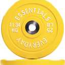 BalanceFrom Color Coded Olympic Bumper Plate Weight Plate, 25lbs