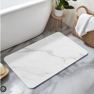 HBlife 23.5" X 15" Quick Drying Stone Bath Mat for Bathroom, Diatomaceous Earth Stone Drying Mat for Kitchen Counter