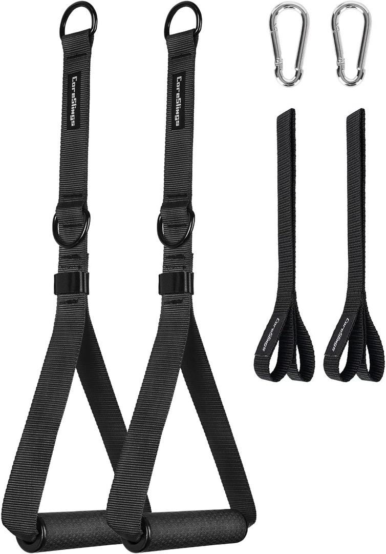 Cable Machine Handles with Finger Straps for gripping Forearm Strength Training, Workout Handles Cable attachments for Gym, Resistance Bands Handles.
