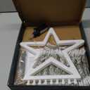 DANLI Outdoor Christmas Decoration Star String Lights,320 LED 16.4ft Christmas Lights Waterfall Tree Lights with 13" Topper Star,Plug-in Hanging Fairy Lights for Xmas New Year Holiday Party (multicolor+warm white)