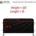 Heavy Duty Portable Crowd Control 8ft Barricade Jacket Cover - Angry Bull Barricades