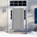 Wohomzy Thermal Door Curtain Fits Doors Size 36"x80"，Curtain Size 39"x82", Magnetic Insulated Curtain Side Open Keep Warm in Winter Cool in Summer,Diamond Pattern,Gray