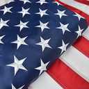 American Flag 4x6 FT, US Flags USA High Wind with Embroidered Stars, Sewn Stripes, Brass Grommets, Durable USA Flag Outdoor Outside