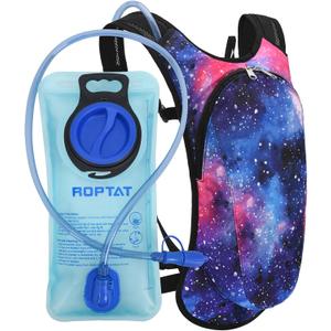 Roptat Hydration Backpack Pack with 2L Hydration Bladder - Lightweight Water Backpack Water Pouch for Women Men Running Riding Biking Music Festival