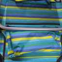 2 Pack Lightweight Portable Camping Beach Chair for Adults, Outdoor Lay Flat Folding Beach Chairs with 5 Positions, Backpack Beach Chair with Towel Bar, Zipper Pouch, Cup Holder, NEW Striped, Oversized