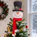 Christmas Tree Topper Snowman, Funny Xmas & Santa Tree Topper, Cute Christmas Tree Decorations