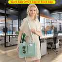 ZHMO Canvas Tote Bag for Women,Women's Bags Crossbody Bags Work Laptop Tote Bag Large Handbags Purse for Travel Nurse Teacher