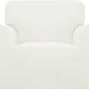 Easy-Going Stretch Chair Sofa Slipcover 1-Piece Couch Sofa Cover Furniture Protector Soft with Elastic Bottom for Kids, Pet. Spandex Jacquard Fabric Small Checks (Chair, Cream)