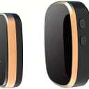LUAMB Wireless Doorbell, 1,000ft Range Loud Enough with 5 Volume Levels and Mute Mode Door Chimes LED Flashing (Black)