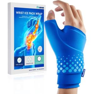 Thumb & Wrist Ice Pack Wrap, Thickened Ice Gel Pad, Ergonomic Fit, Long Lasting Cold & Warm for Carpal Tunnel Relief, Arthritis, Computer Overuse Injuries, Post-Surgery, Post-Workout, Size L/XL