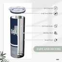 Tumbler 20oz Straight Skinny Car Cups With Insulated Cup Sleeve Portable Handle, Sports Travel Coffee Mug, Stainless Steel, Insulated,Classic Collection Gifts for Men Women Fans