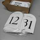 JOYIT Arch Wedding Table Numbers 1-40 with Stands Double-Sided Printed 5" X 7" Acrylic Signs with White Background Black Text, Perfect Acrylic Table Numbers for Wedding Receptions, Parties, Anniversaries, and Events