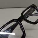 livho Oversized Blue Light Blocking Glasses for Woman - Rectangle Fashion Glasses for Computer, Chic Preppy Frame (All Black)