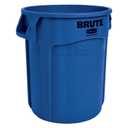 Rubbermaid Commercial Products BRUTE Heavy-Duty Round Trash/Garbage Can, 20-Gallon, Blue, for Landscapers/Construction Sites/Restaurants/Back of House/Offices/Warehouses/Commercial Environments
