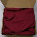 Amazon Basics Lightweight Super Soft Easy Care Microfiber 4-Piece Bed Sheet Set with 14-Inch Deep Pockets, King, Burgundy, Solid