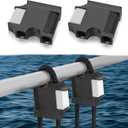 Huntury Boat Fender Hanger, Boat Rail and Cleat Fender Clips, Quick Connect and Release Fender Lines, Boat Bumper Adjuster, Pack Of 2