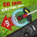HEINPRO Cordless Weed Wacker Compatible with Milwaukee M18 Battery, 16" Brushless Weed Eater, Grass Trimmer for Lawn Care, Bump Feed, String Trimmer W/ 4 Bulk Trimmer Line Coils(Tool Only)