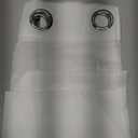 NICETOWN Sheer Small Curtains 48 inch Length 2 Panels, Grommet Short Curtains Voile Textured Soft and Lightweight Window Treatments for Kitchen/Cafe, W37 x L48, White, 2 Pieces