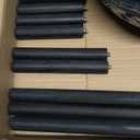 3-Pack Wood Plant Stands Indoor, Single Plant Stand for 6-12 Inch Pots, Mid-Century Modern Plant Stool, Tall Plant Stand for Large Plants for Living Room, Balcony, Office (Black)