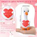 2 x Jenaai Funny Crochet Gift for Boyfriend Girlfriend Him Her Wife Husband I Love You Gifts Anniversary and Birthday Ideas, Handmade Positive Silly Goose Crochet for Couples Small Romantic Decor