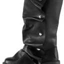 sexytag Women's Platform Slouchy Fold Over Boots Mid Calf Block Heel Round Toe Western Pull on Fashion Boot 10