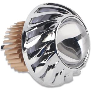 Keenso Motorcycle Lights, Hi/Low Beam LED Projector Headlight Dual Halo Lens Angel Devil Eye Spot Lights (Blue Halo Ring)