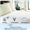 Thermee Micro Flannel Twin Size Blankets, Lightweight All Seasons Cozy Blanket, Throw Blankets for Home and Living Room, Comfy & Soft Blanket for Couch, Machine Wash, No Pilling - Snow