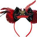Mouse Ears Bow Headband With Accessories Decoration, for Cartoon Cosplay Costume Party
