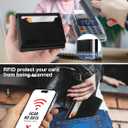 Wallet for Men, Works with Apple Find My, Wallet Tracker, Trifold Leather Card Wallet, Minimalist Front Pocket Wallet for Men, RFID Blocking, Multi Card Slots, Credit Card Holder, Classic Black