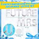 Junkin Bachelorette Pool Floats Bride Party Inflatable Floating Letter Set Bachelorette Decorations Gifts for Pool Beach Party with Adhesive Dots