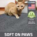 Drymate Cat Litter Box Mat, Litter Trapping Mat, Waterproof, Urine-Proof, Absorbent, Machine Washable, Soft on Paws, Contains Mess, Protects Floors, Kitten Supplies, Grey, 36x47 Jumbo XXL