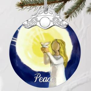 Stained Glass Peace Angel Christmas Ornament: Christmas Tree Ornaments & Decor, Holiday Decor  Holiday Presents, Gift Ideas & Gifts for Friends, Coworker, and Family