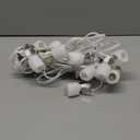 Christmas Village Light Accessory Cord with 6 LED Bulb, 11.5 ft C7 LED Lamp with Dual Fuse and On/Off Switch Plugs for Christmas Village House Crafts Pumpkin Lights(2 Pack)