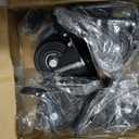 3 Inch Heavy Duty Casters Set of 4, Load 4400lbs, Locking Swivel Plate Industrial Casters with Double Ball Bearings, Low Gravity Center Castor Wheels for Furniture, Workbench, Equipment