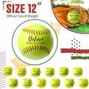 Soulchen 24 Pack Sports Softball Motivational Fastpitch Softball Practice Official Size and Weight Balls Leather Covered Training Ball for Youth Beginner Players Games Practice