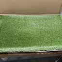 Dog Grass Pad with Tray 23x35 Soft-Touch Artificial Grass Pad for Dogs Potty with Pee Pads Washable & Puppy Porch Potty Tray Dog Litter Box Indoor & Outdoor, Pet Turf for Puppy Toilet Training