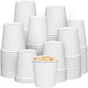 GUSTO 6 oz White Paper Cups [300 Count] Small Disposable Cups for Espresso, Tea, Samples & Mouthwash, Sturdy Hot & Cold Drinkware for Home, Office & Events (Formerly Comfy Package)