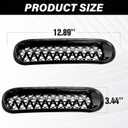 Grill Inserts Black, Front Mesh Grille Cover Compatible with 2007-2018 Jeep JK Wrangler & Unlimited Wrangler Accessories, Car Grill Mesh (7PCS Black + 1PCS White)