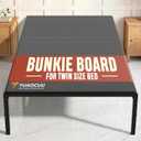 Bunkie Board Twin Size (38x75")-Heavy Duty Anti-Sag Low Profile Mattress Support, Breathable Noise Minimizing & Moisture Resistant Non-Slip Foundation for Platform Beds, Slatted Frames & Box Springs