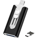 FileNest 4-in-1 USB Flash Drive for iPhone iPad, High Speed Photo Stick External Memory Storage, Thumb Drive Backup USB Memory Stick for Photos and Videos, Compatible with Android PC (Black, 256GB)