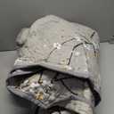 Quilt Queen Full Size 88x88 Gray Branch with White Orange Floral Style Soft Microfiber Lightweight Coverlet Bedspread Summer Bedding Set Bed Cover for All Season (1 Quilt)