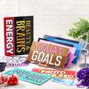 24 Designs Fun Photo Booth Props Fun Photo Booth Sign Decorations Double Sided 11x5.5 Inch Funny Props for Photoshoot DIY Water Proof Selfie Signs PVC Multi Color Printing for Party Supplies
